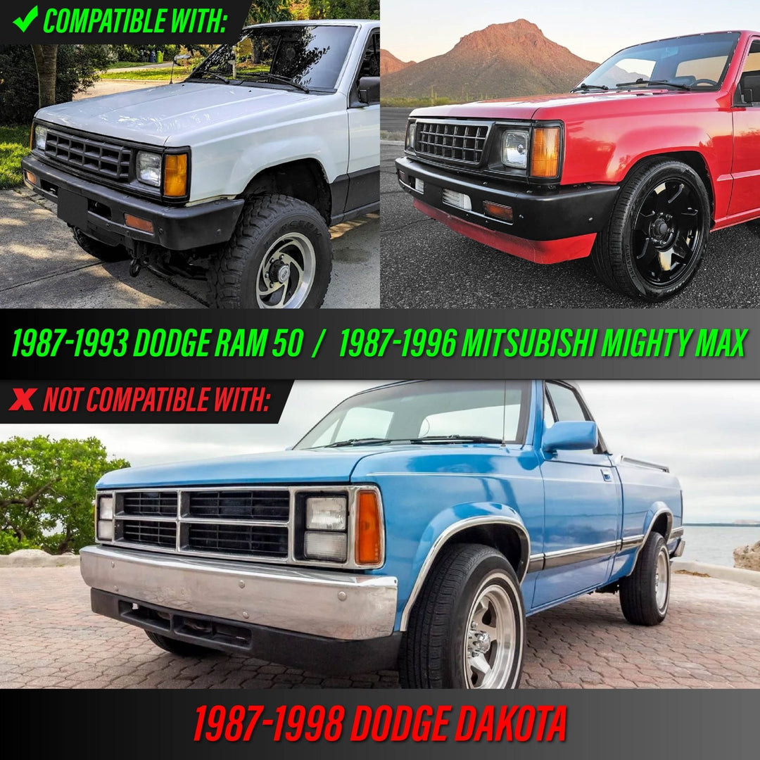1987 - 1993 Dodge Ram 50 All Clear Lens Corner Lights