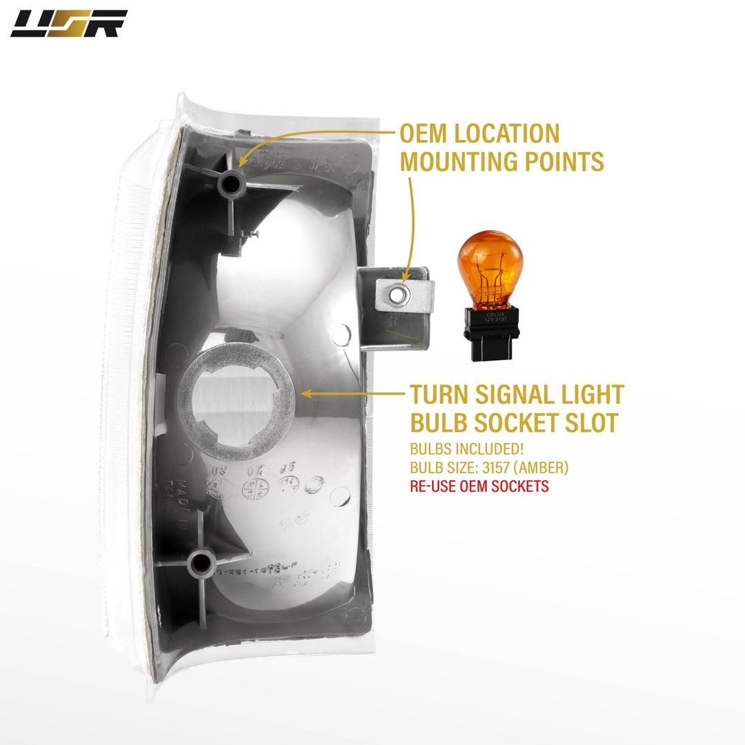 1987 - 1991 Ford Bronco, F - 150, F - 250, F - 350 All Clear Lens Corner Light