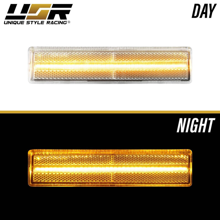 1980 - 1986 Ford F - 150 / F - 250 / F - 350 Pick Up Truck & Bronco SUV Front Clear or Smoke Lens Amber or White LED Corner Light