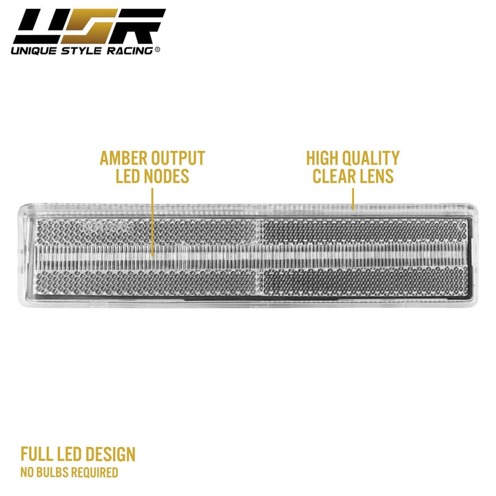 1980 - 1986 Ford F - 150 / F - 250 / F - 350 Pick Up Truck & Bronco SUV Front Clear or Smoke Lens Amber or White LED Corner Light