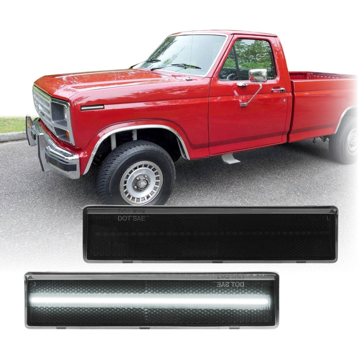 1980 - 1986 Ford F - 150 / F - 250 / F - 350 Pick Up Truck & Bronco SUV Front Clear or Smoke Lens Amber or White LED Corner Light