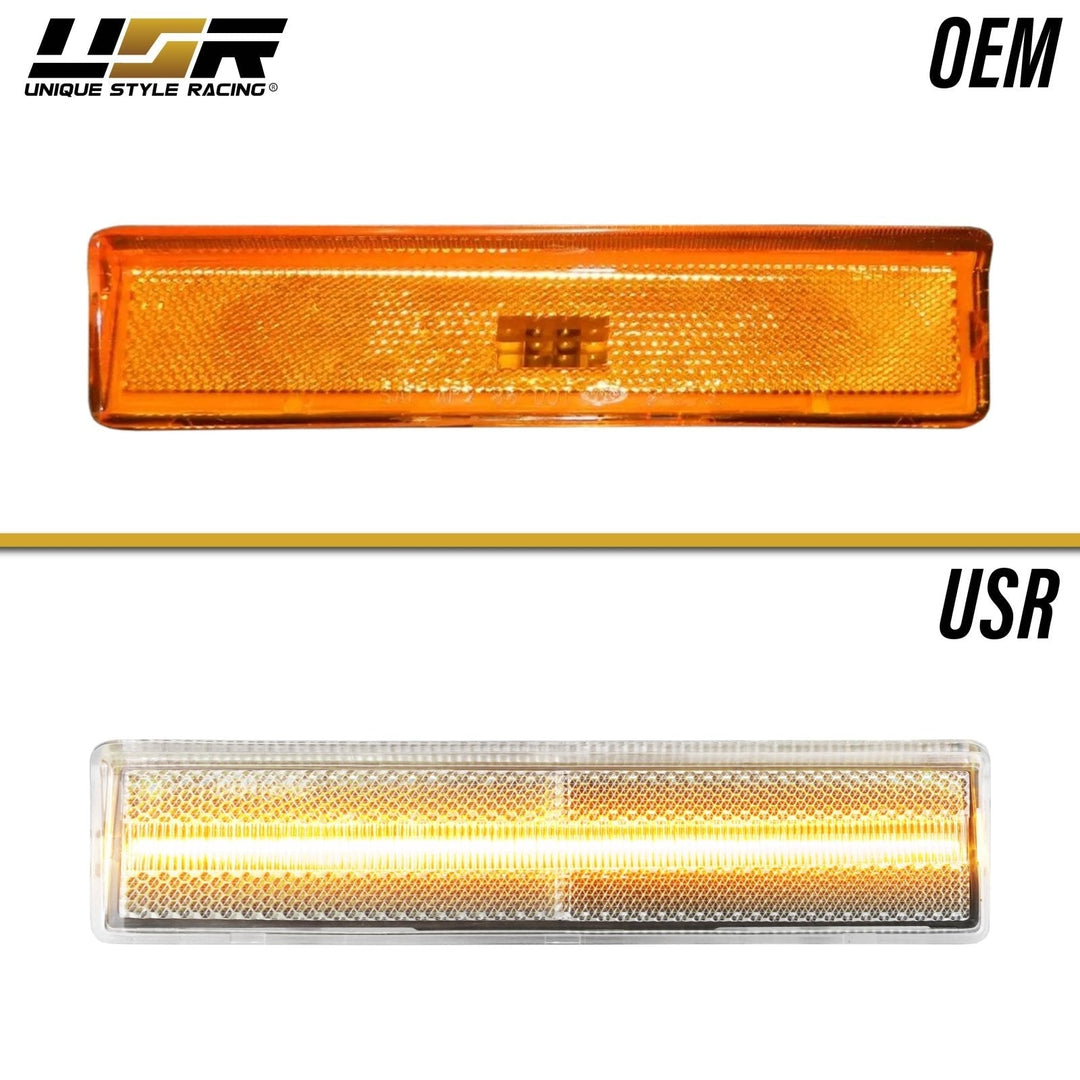 1980 - 1986 Ford F - 150 / F - 250 / F - 350 Pick Up Truck & Bronco SUV Front Clear or Smoke Lens Amber or White LED Corner Light