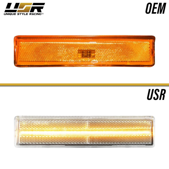 1980 - 1986 Ford F - 150 / F - 250 / F - 350 Pick Up Truck & Bronco SUV Front Clear or Smoke Lens Amber or White LED Corner Light