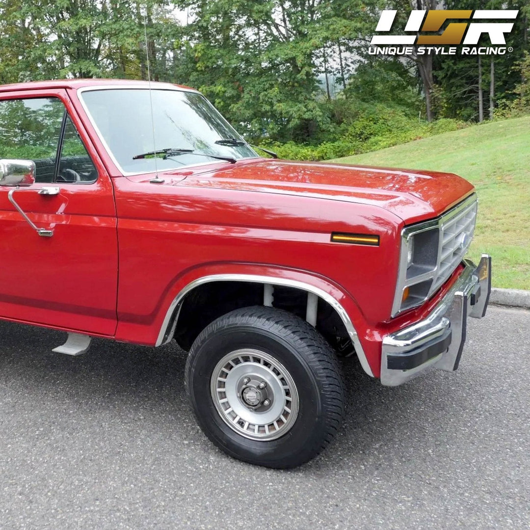 1980 - 1986 Ford F - 150 / F - 250 / F - 350 Pick Up Truck & Bronco SUV Front Clear or Smoke Lens Amber or White LED Corner Light