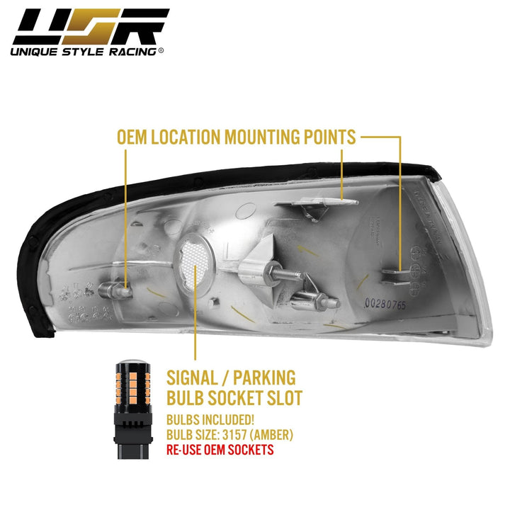 1994 - 1998 Ford Mustang GT All Clear Corner Lights