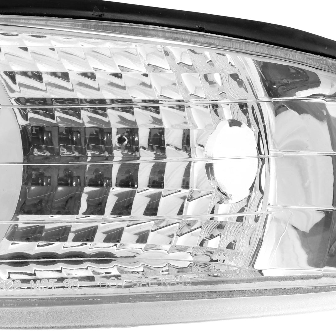 1994 1995 1996 1997 1998 Ford Mustang Chrome or Black Housing with Crystal Clear Lens Corner Lights

#color_clear-lens-chrome-housing