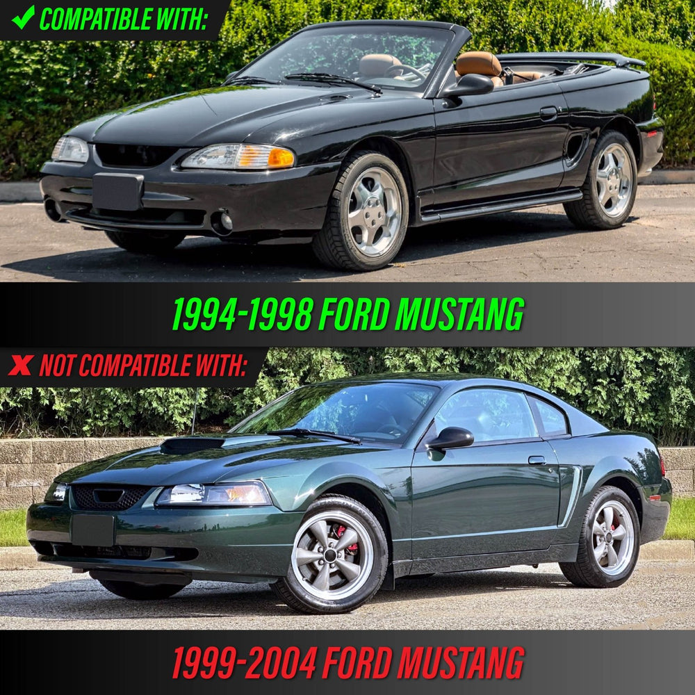 1994 1995 1996 1997 1998 Ford Mustang Chrome or Black Housing with Crystal Clear Lens Corner Lights

#color_clear-lens-chrome-housing