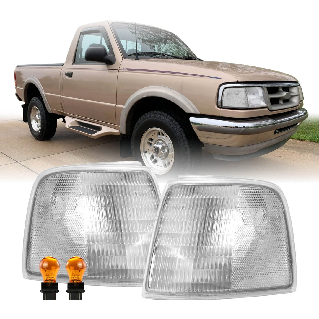 1993 - 1997 Ford Ranger OE Style Frosted All Clear Lens Corner Lights