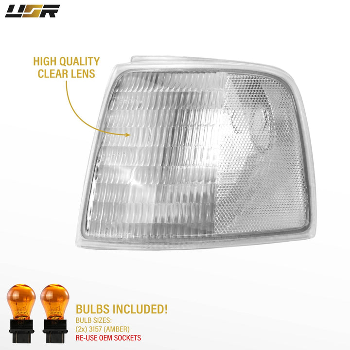 1993 - 1997 Ford Ranger OE Style Frosted All Clear Lens Corner Lights