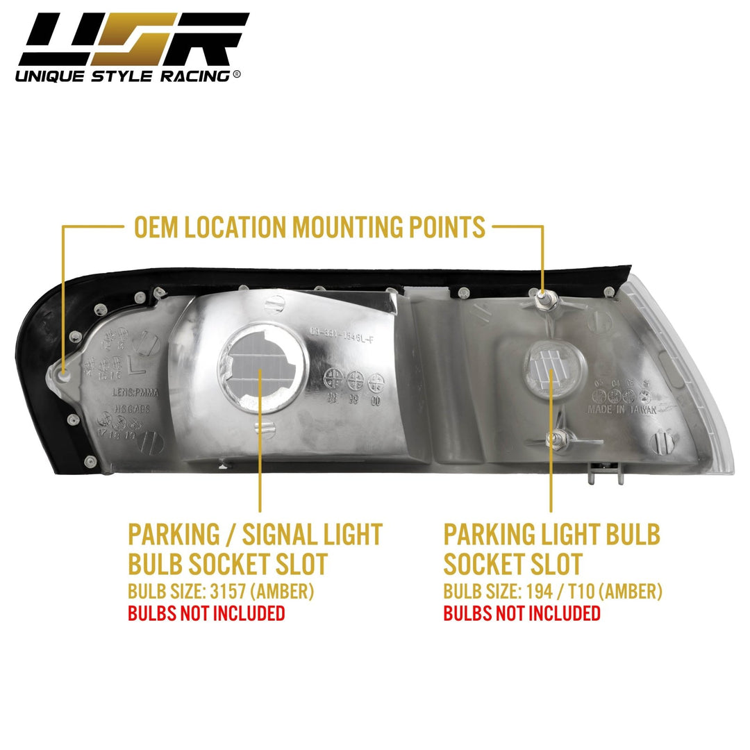 1992-1995 Ford Taurus SHO Models Clear Lens Corner Lights