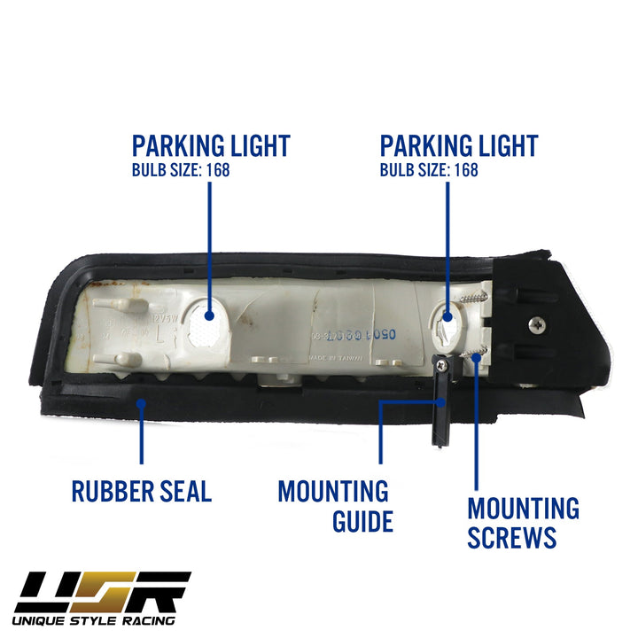 1986-1987 Honda Accord 2D Hatchback & 4D Sedan Front Clear Lens Corner Lights