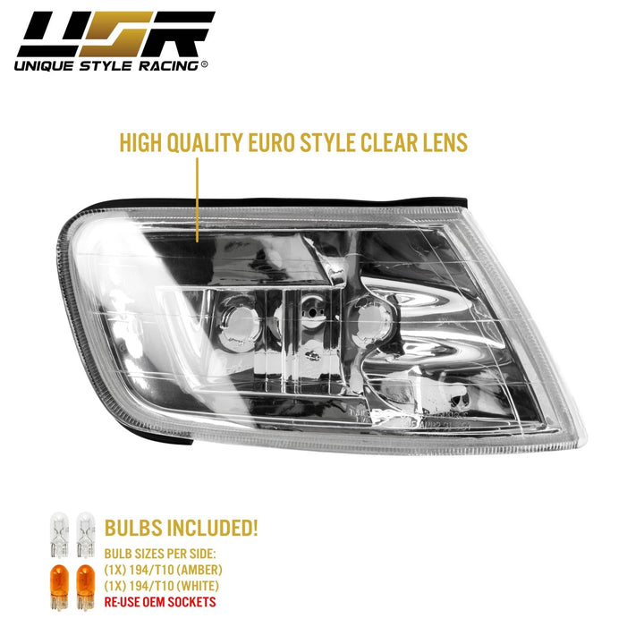 1994 - 1997 Honda Accord Crystal Style Clear or Smoke Front Corner Signal Light

#lens-color_crystal-clear-lens