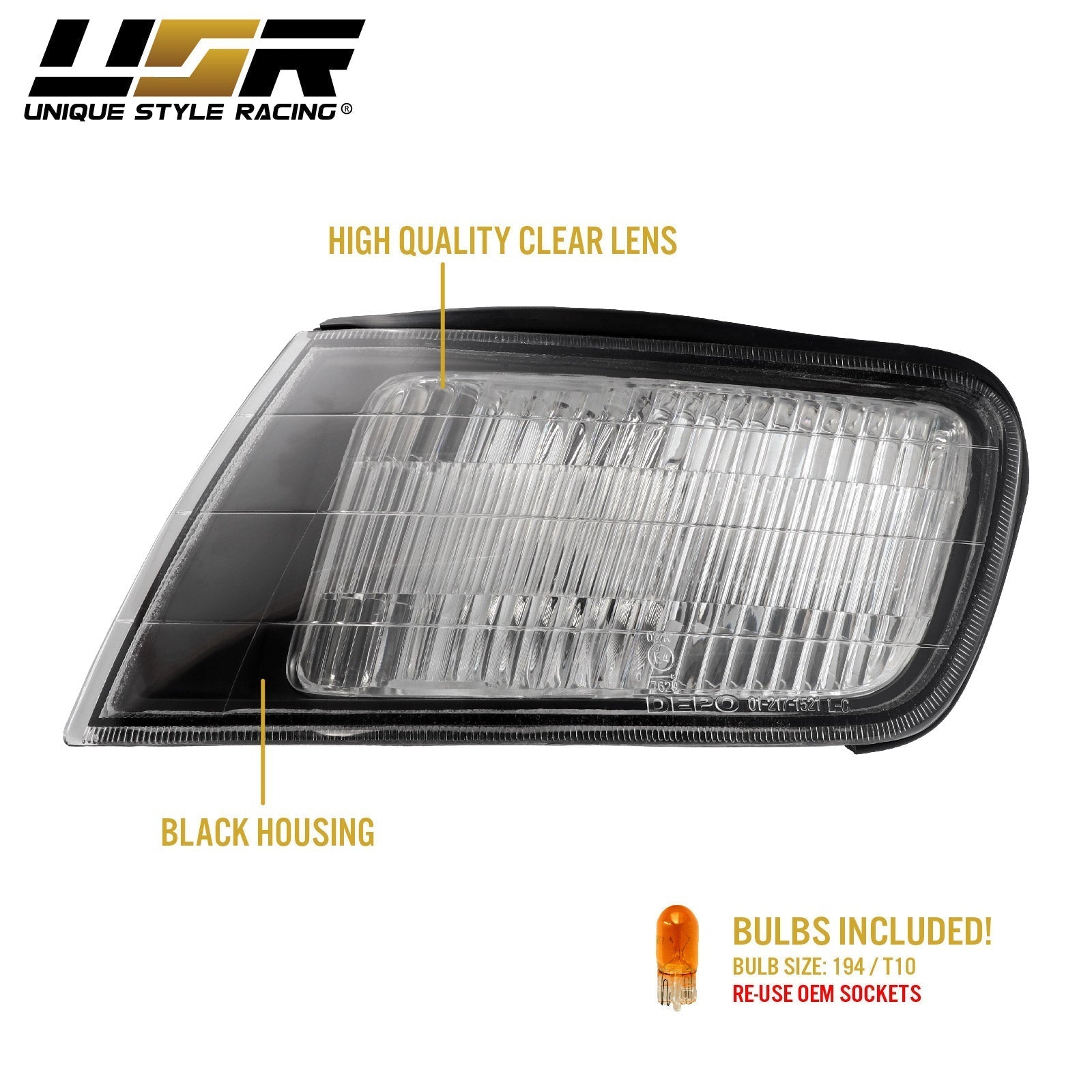 1994-1997 Honda Accord JDM SPEC Clear Lens Front Corner Signal