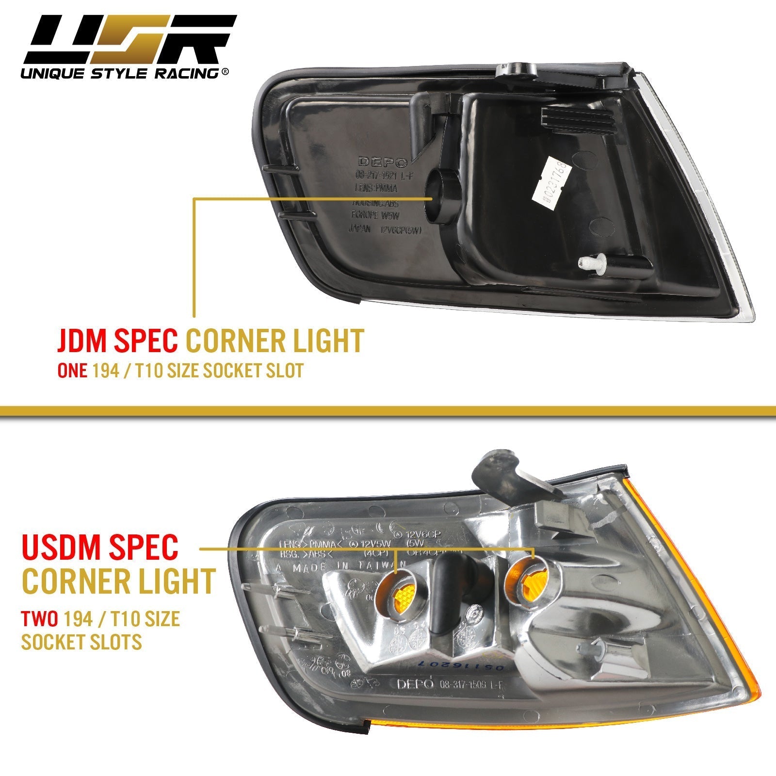 めあ【CLEL】2点 1994-1997 Honda Accord JDM SPEC Clear Lens Front Corner Signal