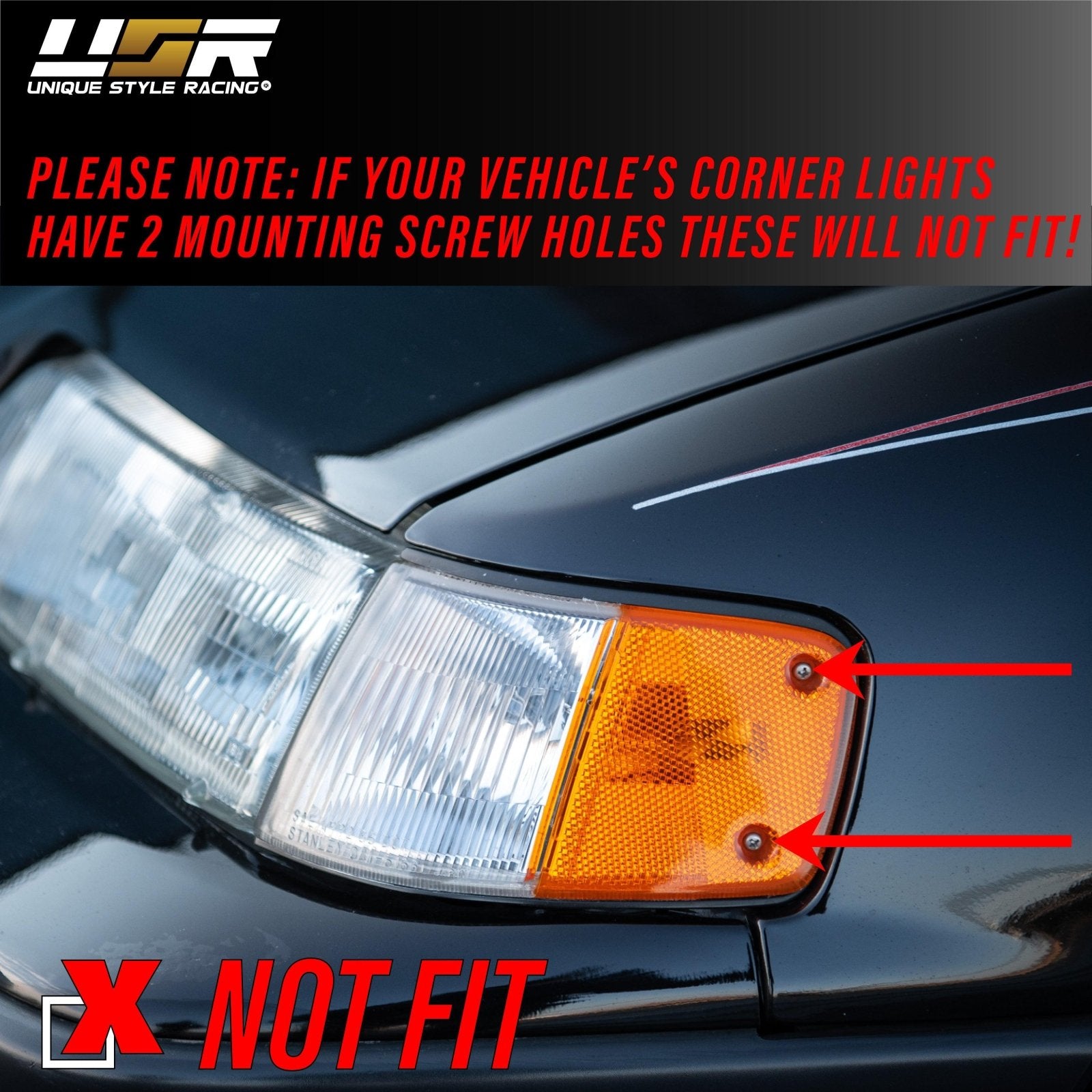 1990-1991 Honda Civic 4D Clear, Smoke or Amber Corner Light