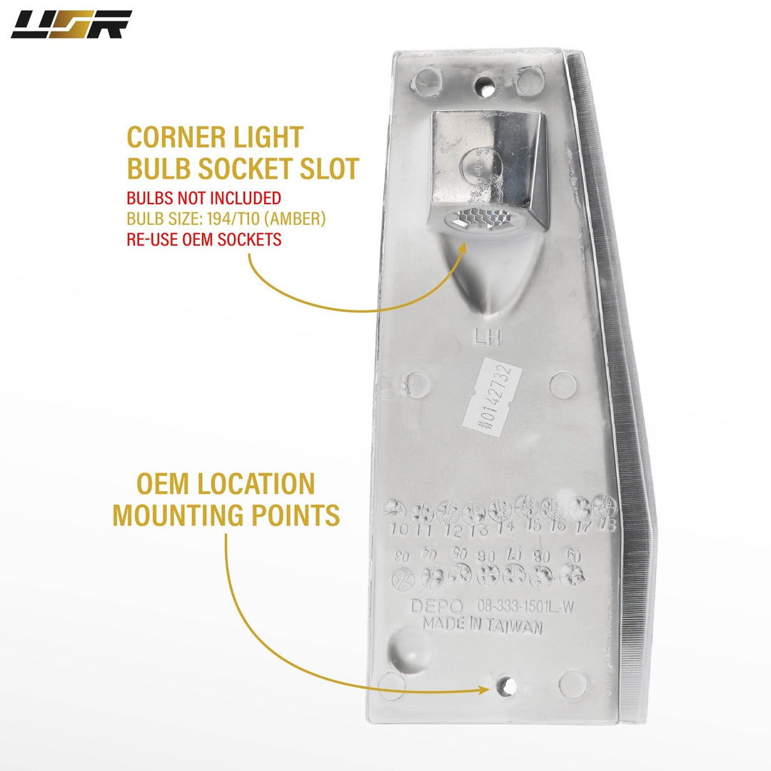 1984 - 1996 Jeep Cherokee XJ Clear Lens Front Corner Lights