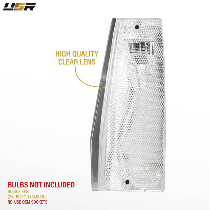 1984 - 1996 Jeep Cherokee XJ Clear Lens Front Corner Lights
