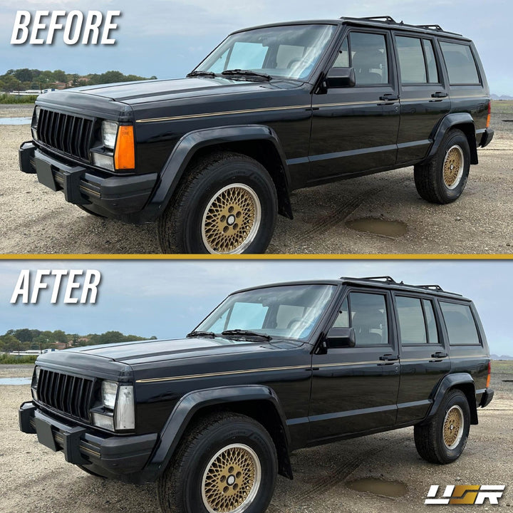 1984 - 1996 Jeep Cherokee XJ Clear Lens Front Corner Lights