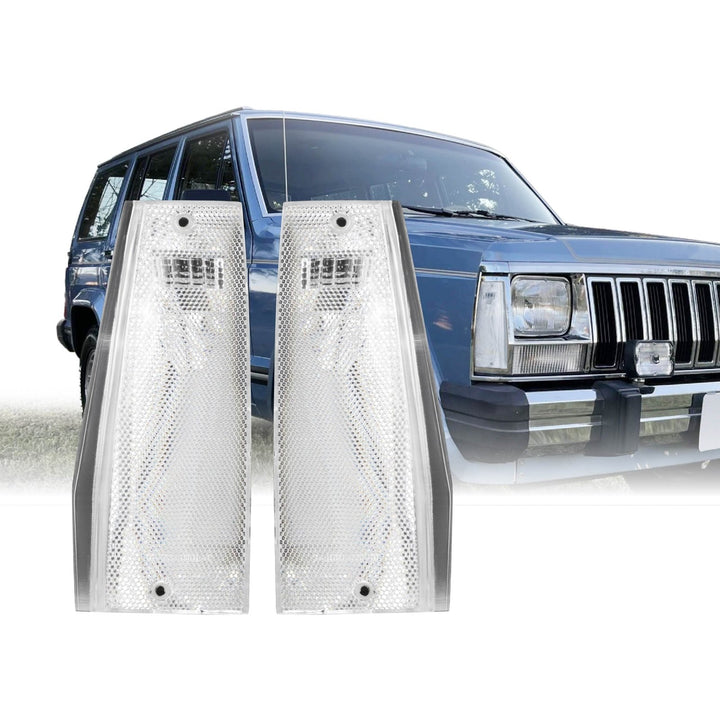 1984 - 1996 Jeep Cherokee XJ Clear Lens Front Corner Lights