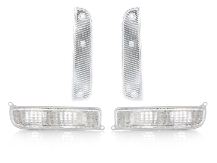 1997 - 2001 Jeep Cherokee XJ Clear or Smoke Front Corner Side Marker Lights + Bumper Signal Lights