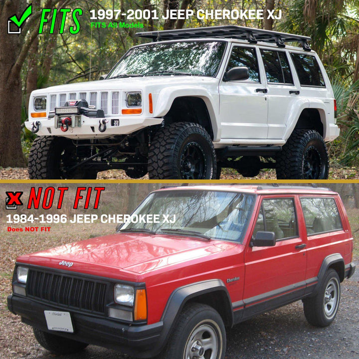 1997 - 2001 Jeep Cherokee XJ Clear or Smoke Front Corner Side Marker Lights + Bumper Signal Lights