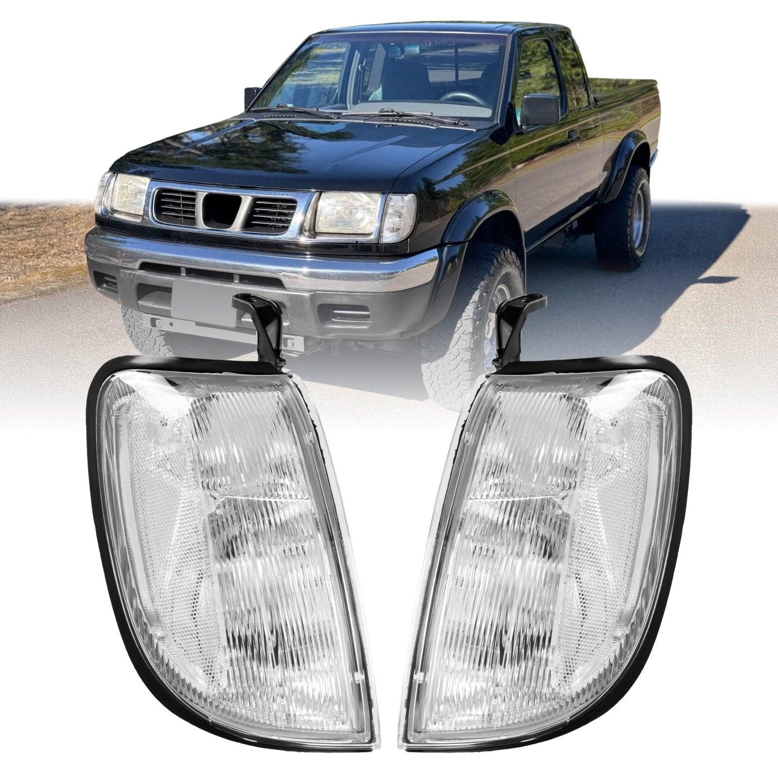 1998-2000 Nissan Frontier & 2000-2001 Xterra Clear Lens Front Corner L ...