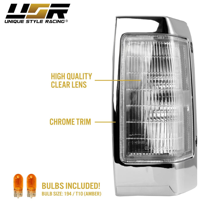 1990-1997 Nissan Hardbody Pickup Truck Clear Front Corner Lights