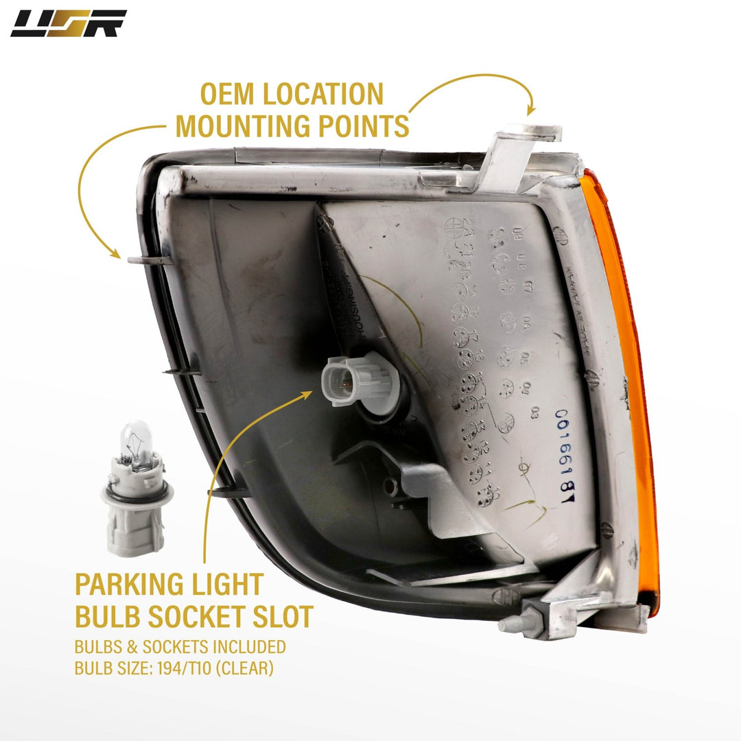 1999 2000 2001 2002 Toyota 4Runner Clear OR Amber Lens Front Corner Signal Lights

#lens-color_amber-lens