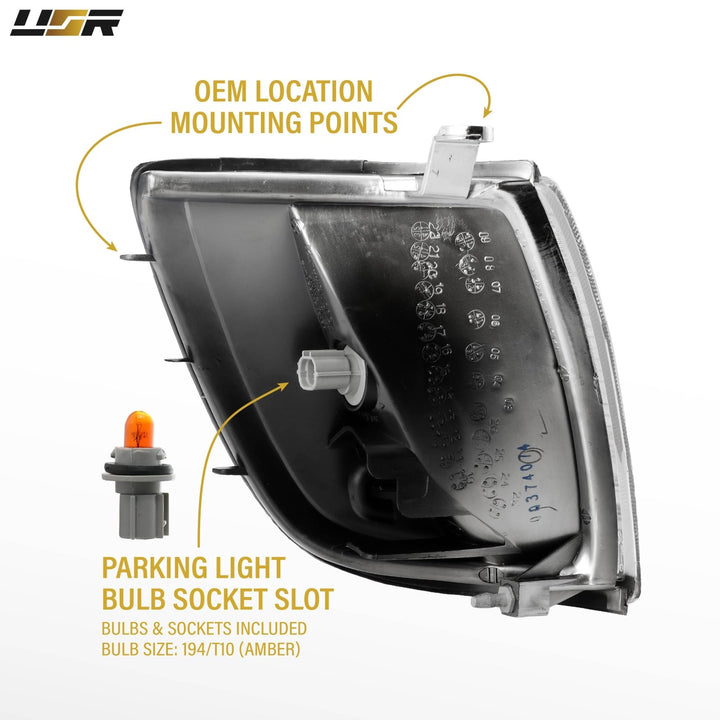 1999 2000 2001 2002 Toyota 4Runner Clear OR Amber Lens Front Corner Signal Lights

#lens-color_clear-lens