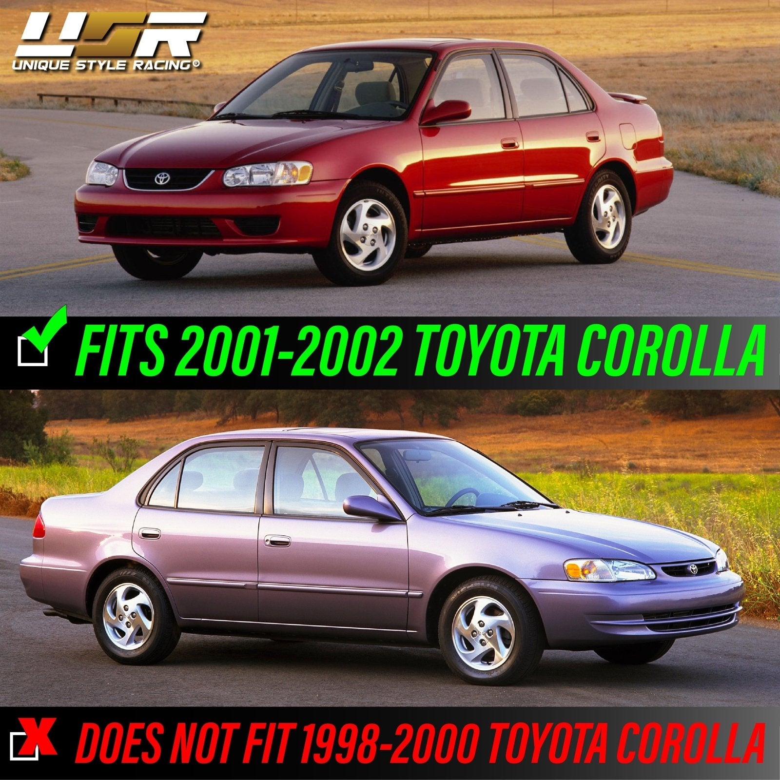 ララ Toyota Corolla Sign For 2001 2002 Toyota Corolla Pair Driver