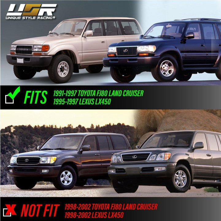1991 - 1997 Toyota Land Cruiser FJ80 / 1995 - 1997 Lexus LX450 Clear Corner Lights
