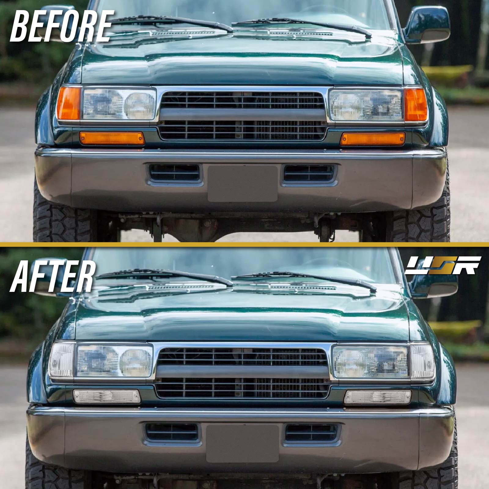 1991-1997 Toyota L& Cruiser FJ80 / 1995-1997 Lexus LX450 Clear