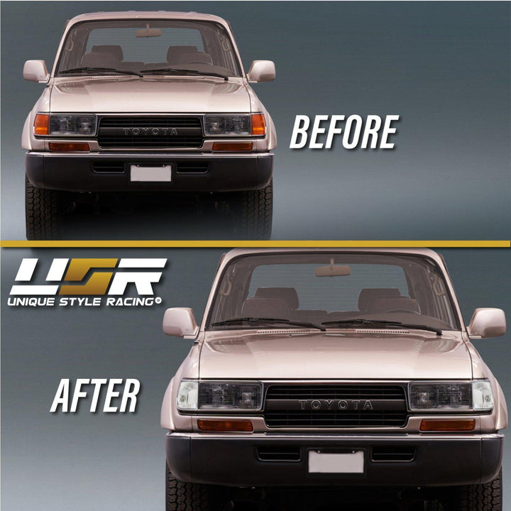 1991 - 1997 Toyota Land Cruiser FJ80 / 1995 - 1997 Lexus LX450 Clear Corner Lights