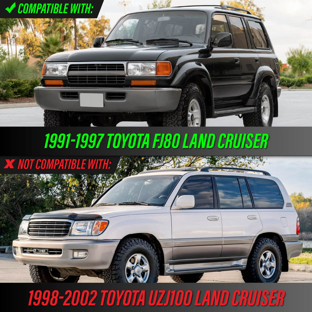 1991 - 1997 Toyota Land Cruiser FJ80 / 1995 - 1997 Lexus LX450 Clear Corner Lights