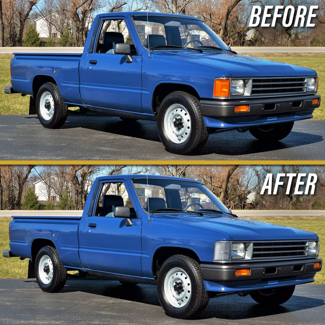 1987 - 1988 Toyota Pickup Truck 2WD Chrome Housing Clear Lens Corner Lights