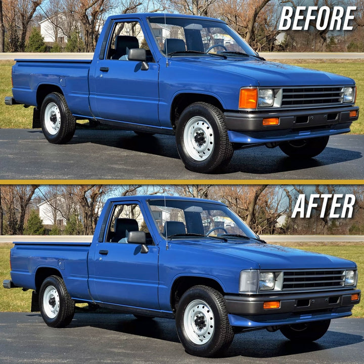 1987 - 1988 Toyota Pickup Truck 2WD Chrome Housing Clear Lens Corner Lights