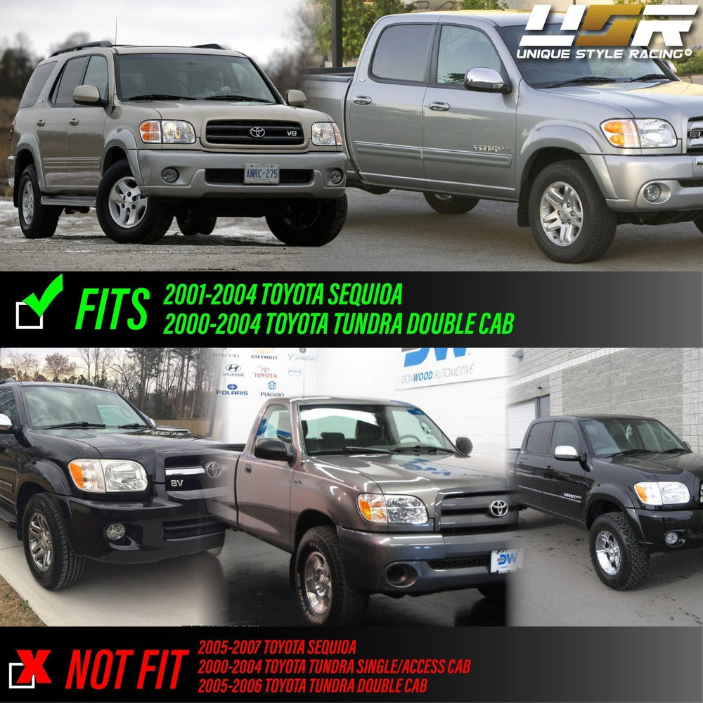 2001 - 2004 Toyota Sequoia / 2000 - 2004 Toyota Tundra Double Cab Only Clear Lens Corner Signal Lights