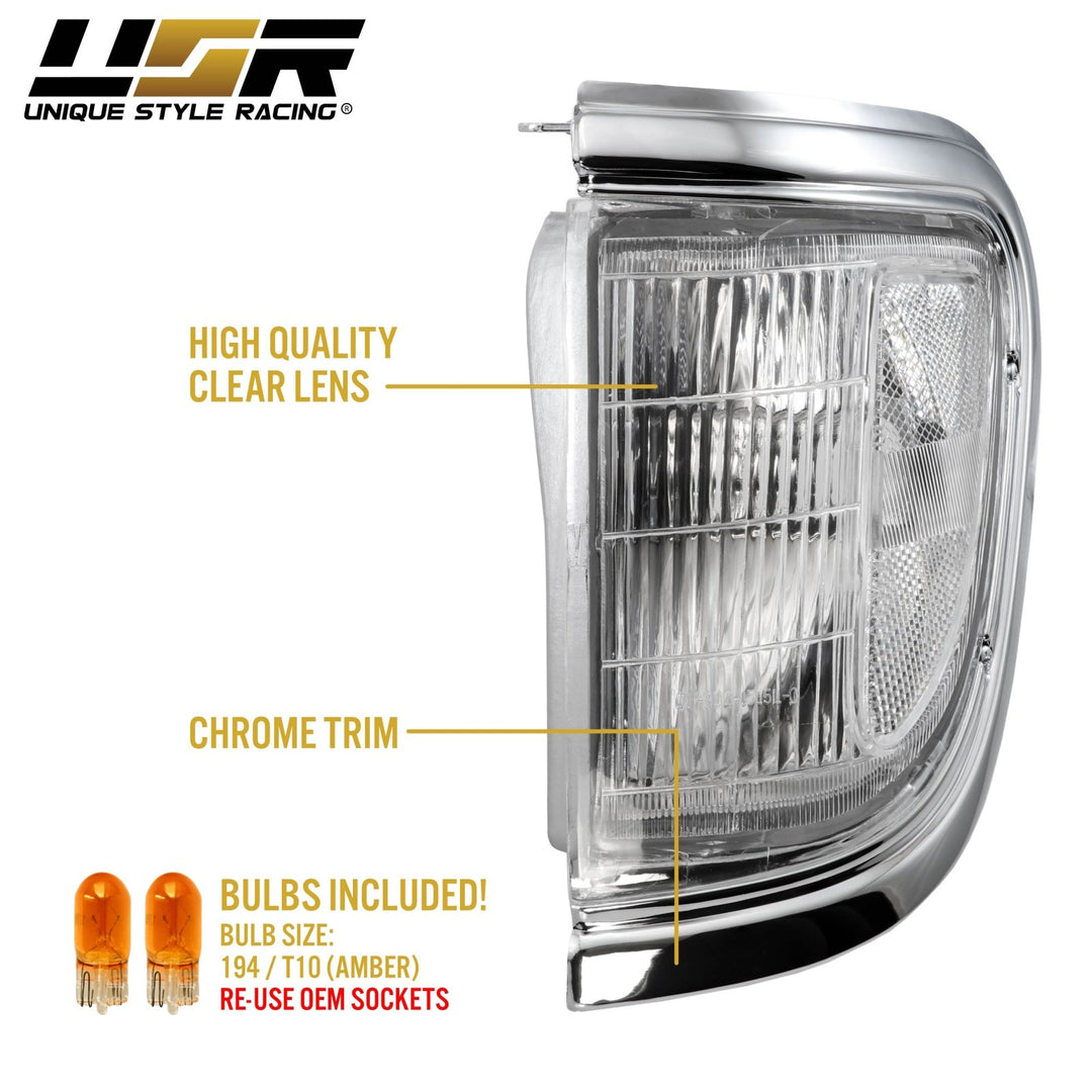 1995 - 1997 Toyota Tacoma 4WD Clear Lens Front Corner Lights