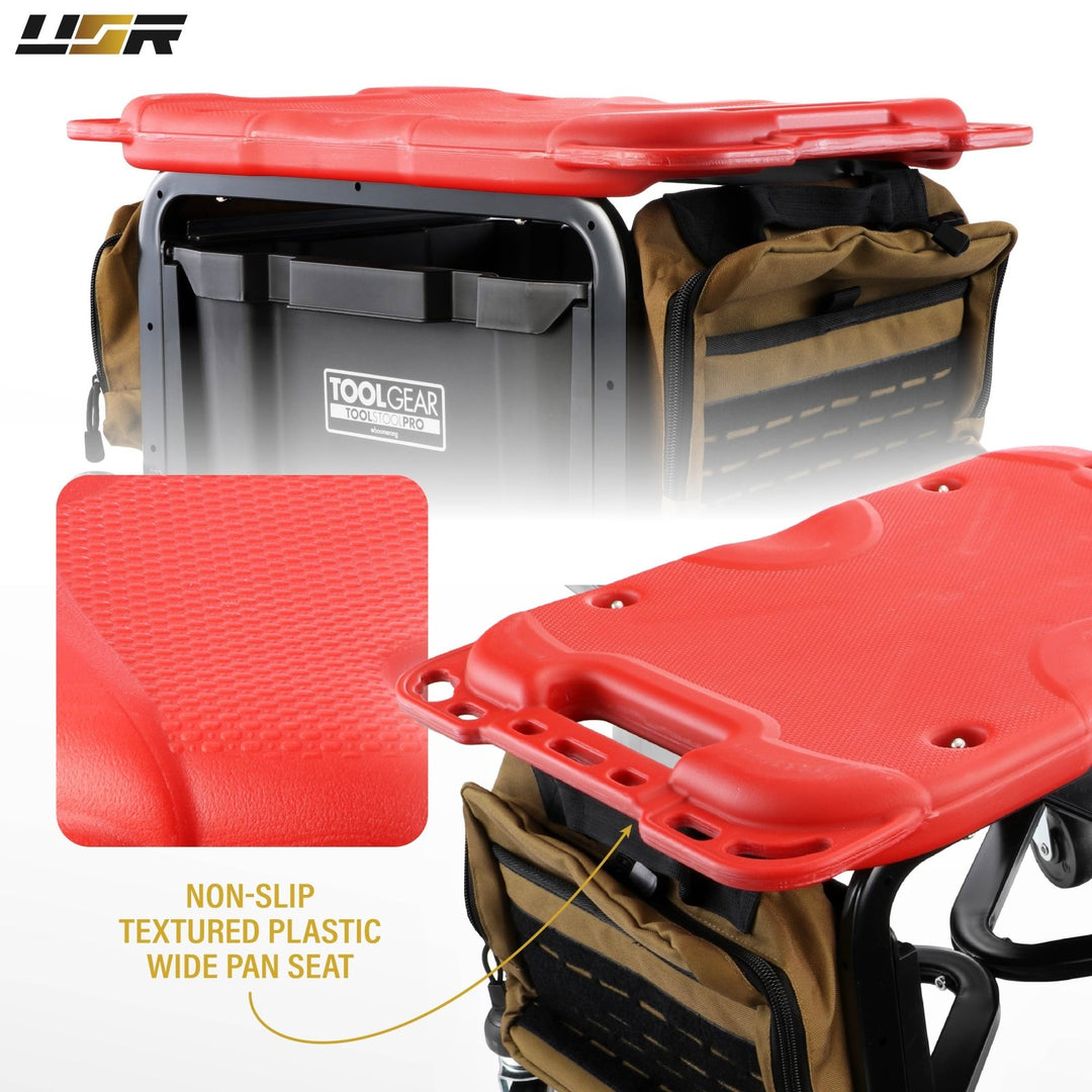 Heavy - Duty Rolling Tool Box Creeper Seat Workbench