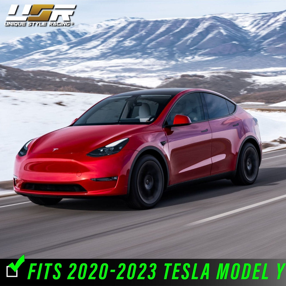 2020 - 2023 Tesla Model Y Matte Black 4PC Magnetic Controlled White LED Door Sill