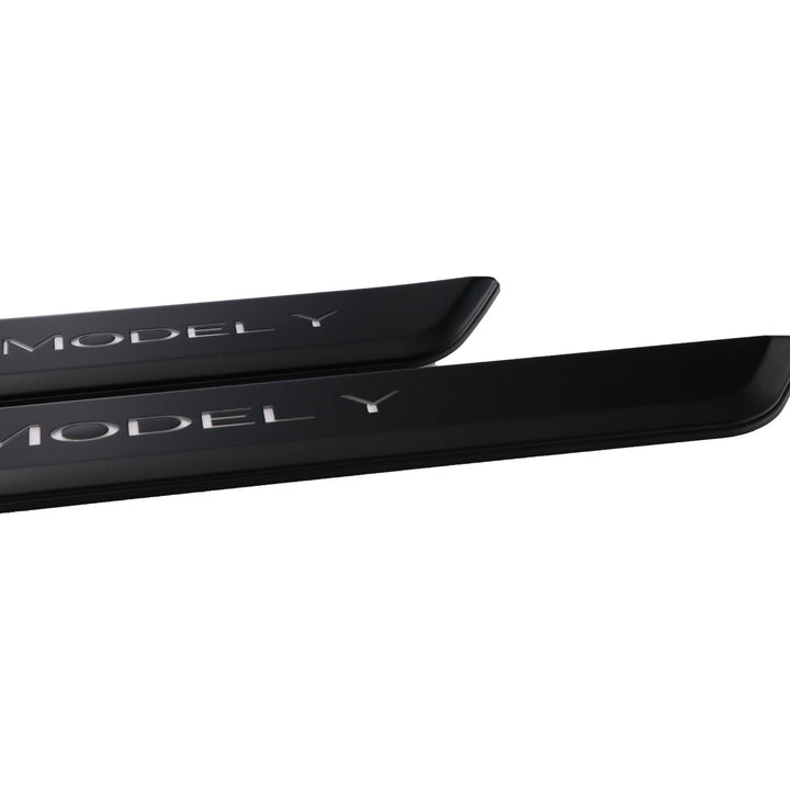 2020 - 2023 Tesla Model Y Matte Black 4PC Magnetic Controlled White LED Door Sill
