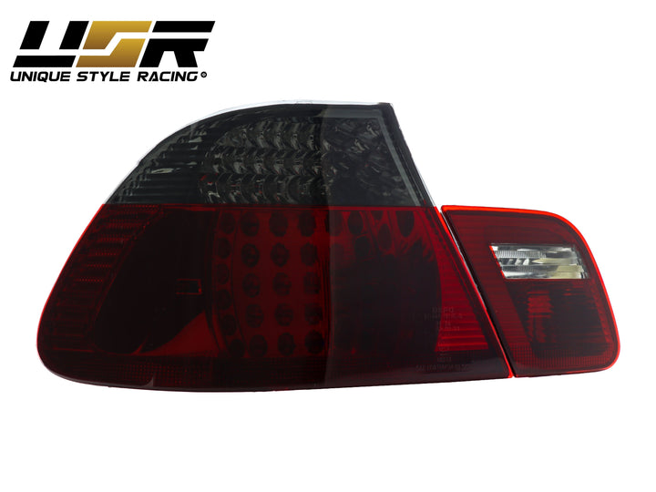 2000-2003 BMW E46 3 Series 2 Door Coupe Red/Clear or Red/Smoke LED Tail Light Made By DEPO