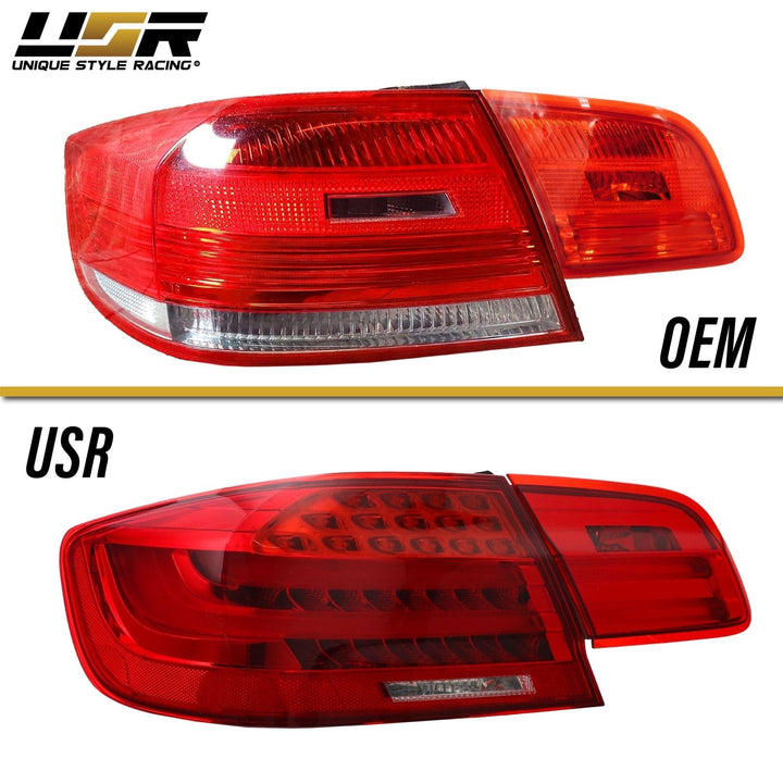 2007-2010 BMW 3 Series E92 2D Coupe Euro OEM LCI Styl 4 Pieces LED Rear Tail Light with Amber LED Turn Signal Made by DEPO