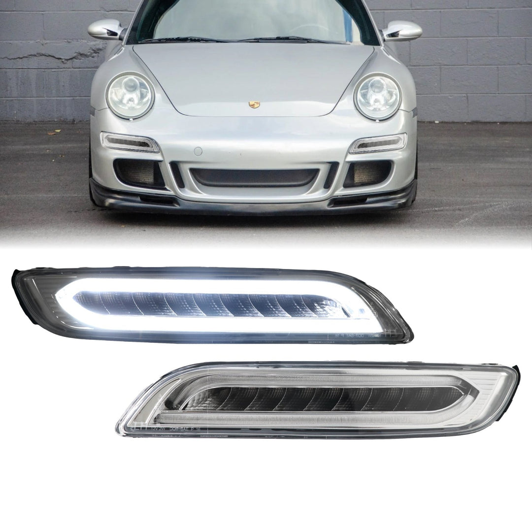 2005 - 2008 Porsche 911 Carrera 997.1 Chassis 991 Turbo S Style Light Bar LED Front Bumper Signal Light