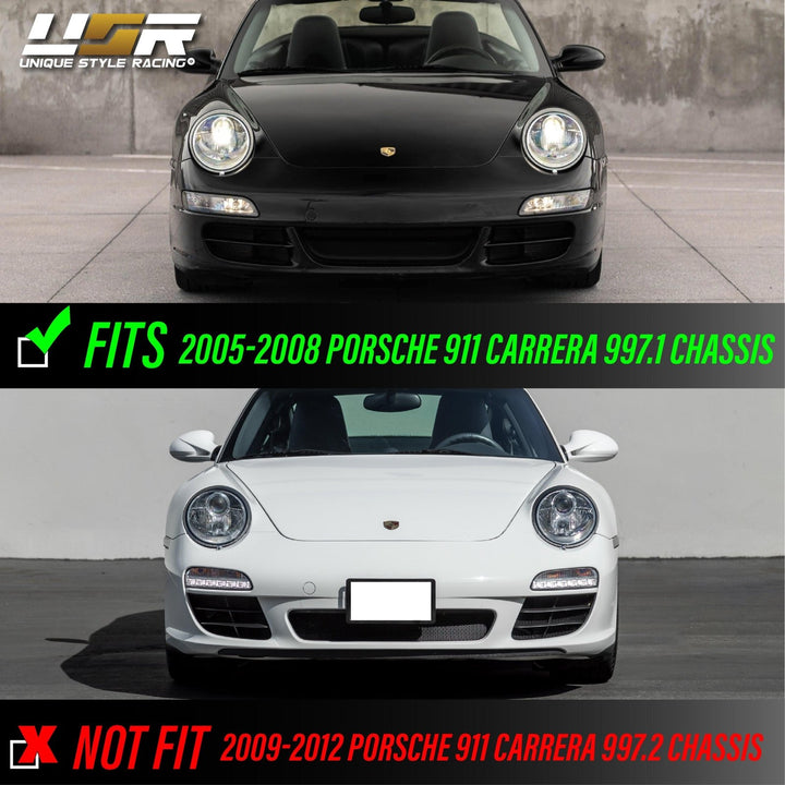 2005 - 2008 Porsche 911 Carrera 997.1 Chassis 991 Turbo S Style Light Bar LED Front Bumper Signal Light