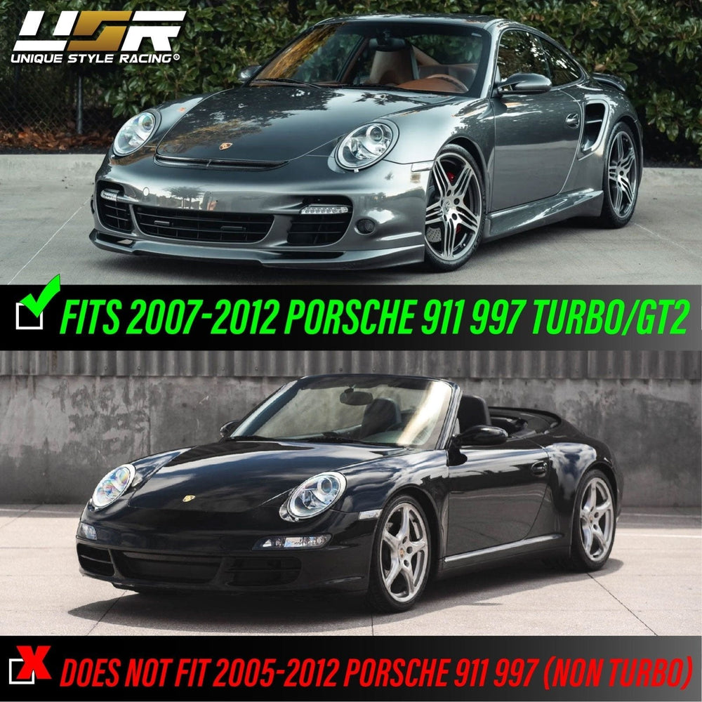 2007 - 2012 Porsche 911 Turbo/GT2 997 Chassis Clear or Smoke Front LED DRL + Turn Signal Bumper Light