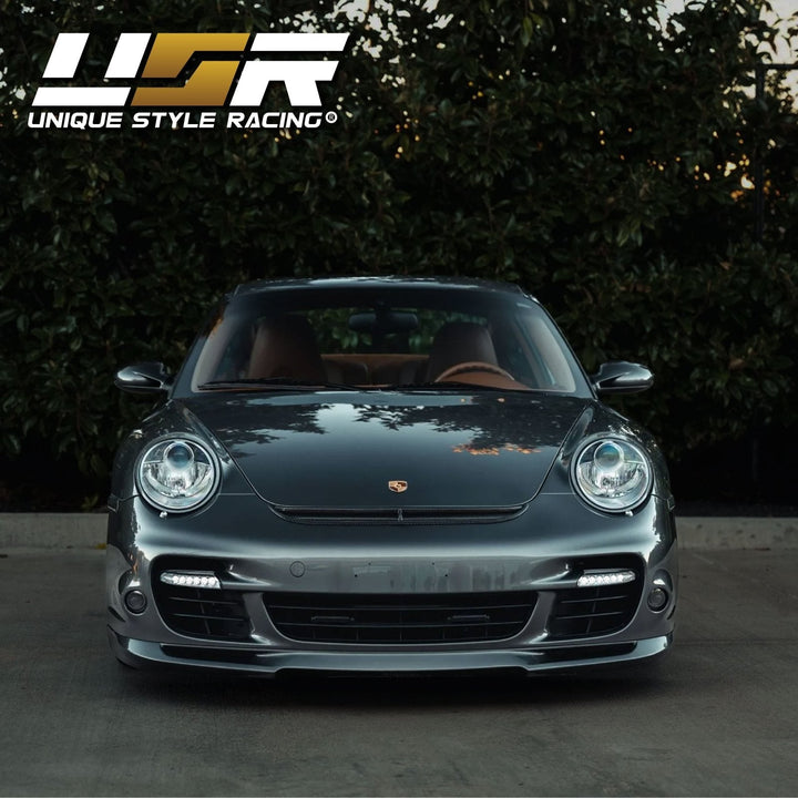2007 - 2012 Porsche 911 Turbo/GT2 997 Chassis Clear or Smoke Front LED DRL + Turn Signal Bumper Light