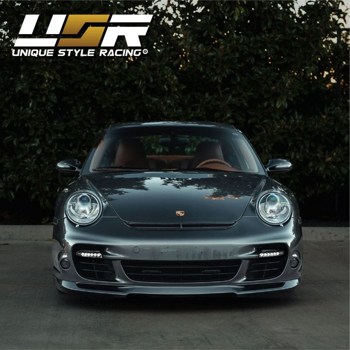 2007 - 2012 Porsche 911 Turbo/GT2 997 Chassis Clear or Smoke Front LED DRL + Turn Signal Bumper Light