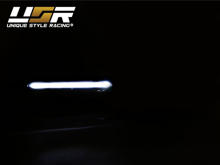 2006 - 2008 Porsche Cayman 987 LED 987.2 Facelift Style Front Bumper Daytime Running Lights Fog Bezel Trim