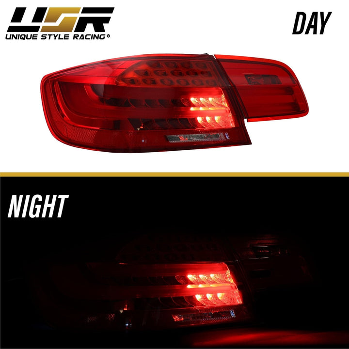 2007-2010 BMW 3 Series E92 2D Coupe Euro OEM LCI Styl 4 Pieces LED Rear Tail Light with Amber LED Turn Signal Made by DEPO